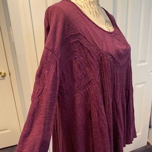 Free People Boho Pleated Knit Top S EUC